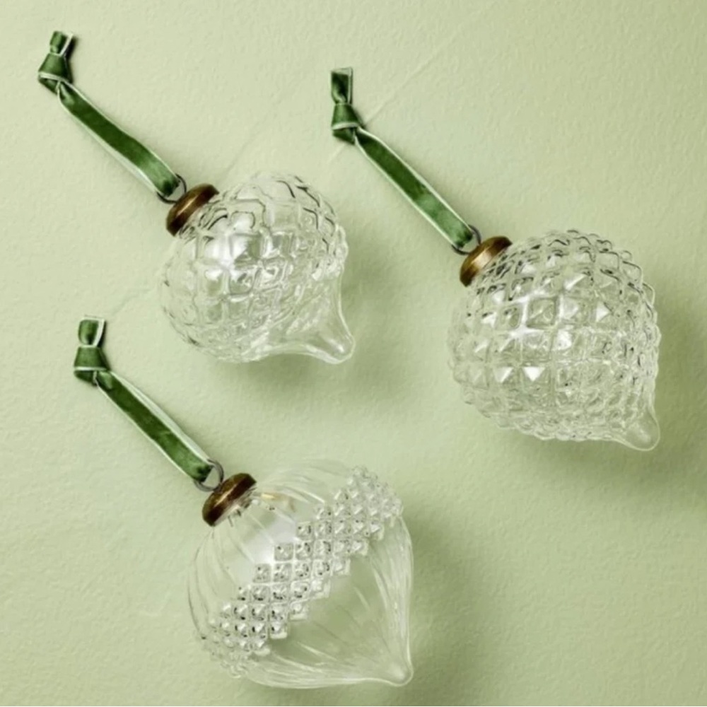 Hearth‎ & Hand Glass Ornament Trio - Clear